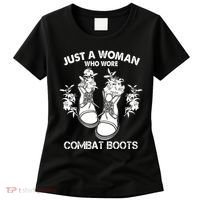 Just A Woman Who Wore Combat Boots Women's T-Shirt thumb 0