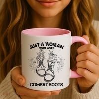 Just A Woman Who Wore Combat Boots Coffee Mug thumb 3