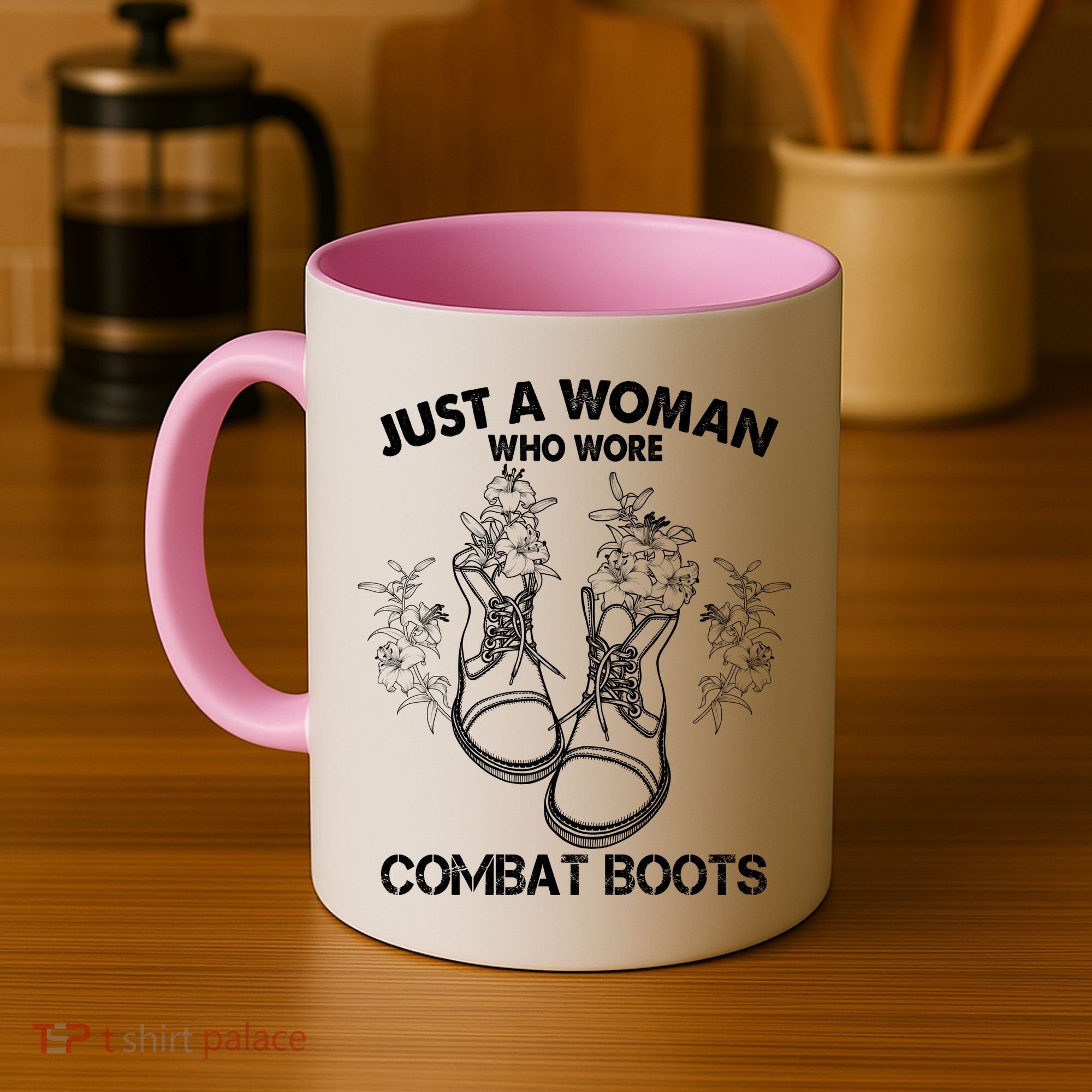 Just A Woman Who Wore Combat Boots Coffee Mug