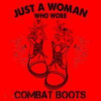 Just A Woman Who Wore Combat Boots Santa Hat thumb 1