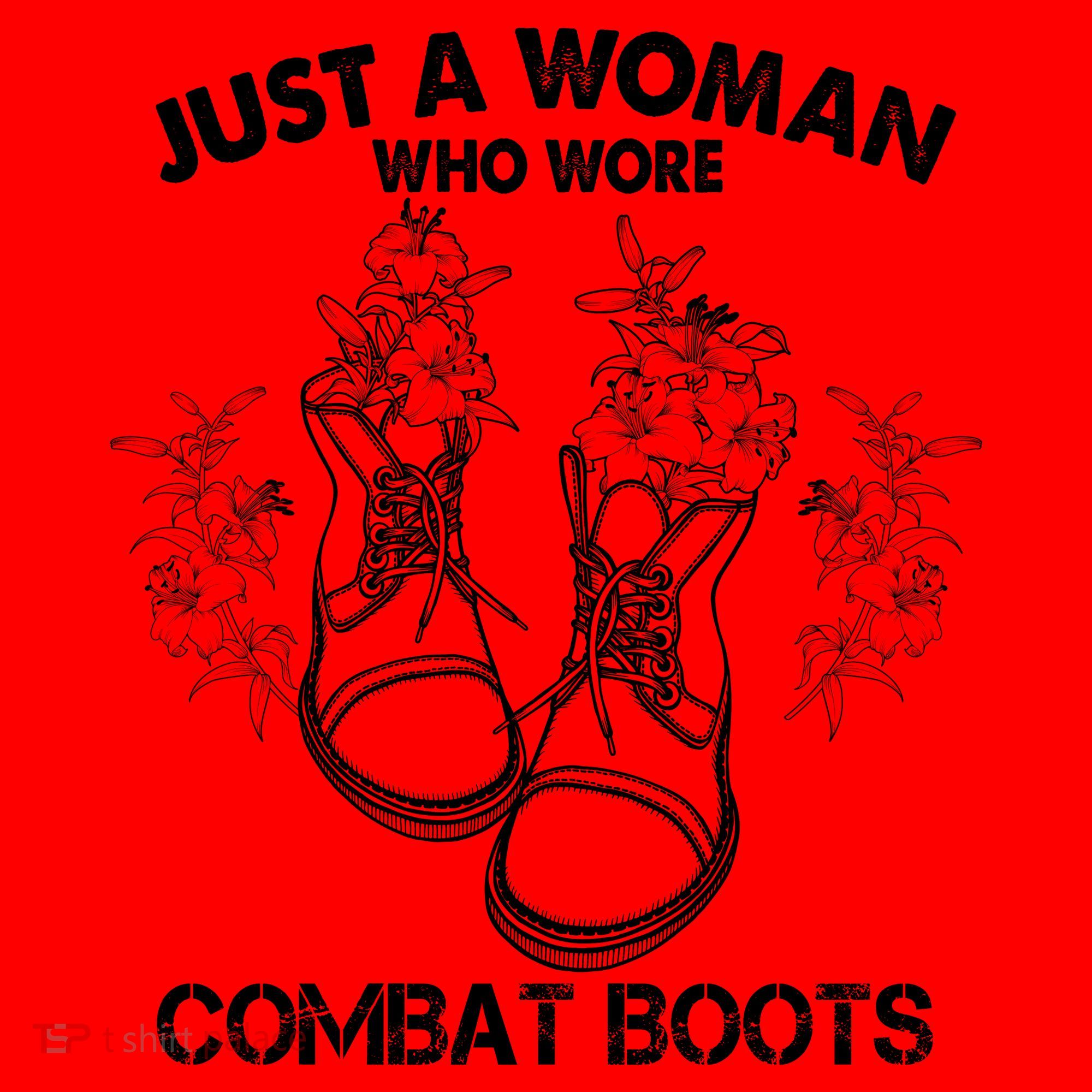 Just A Woman Who Wore Combat Boots Santa Hat