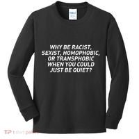 Just Be Quiet Kids Long Sleeve Shirt thumb 0