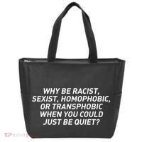 Just Be Quiet Tote Bag thumb 0