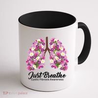 Just Breathe Cystic Fibrosis Awareness Coffee Mug thumb 1