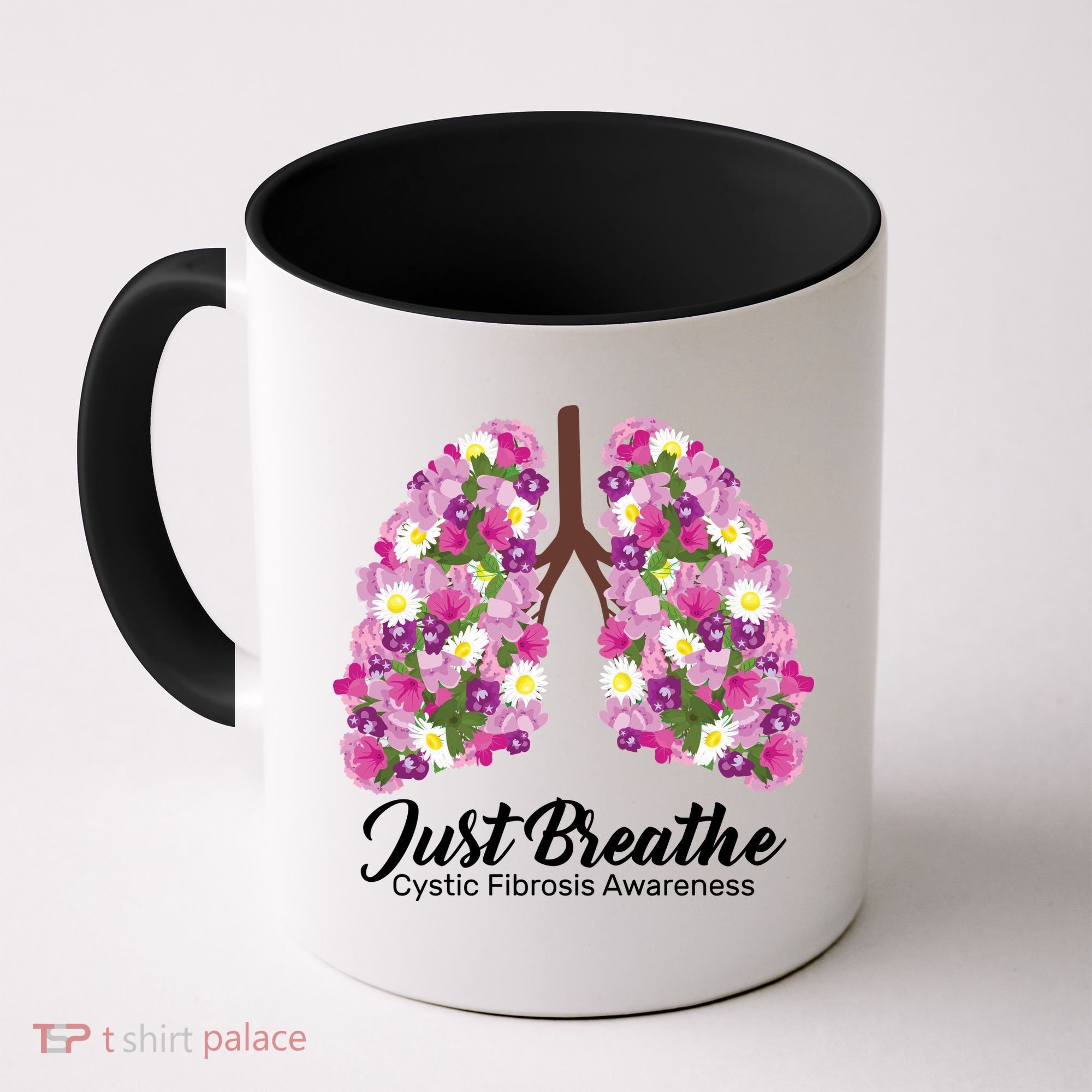 Just Breathe Cystic Fibrosis Awareness Coffee Mug