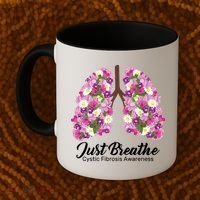 Just Breathe Cystic Fibrosis Awareness Coffee Mug thumb 2