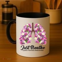 Just Breathe Cystic Fibrosis Awareness Coffee Mug thumb 4
