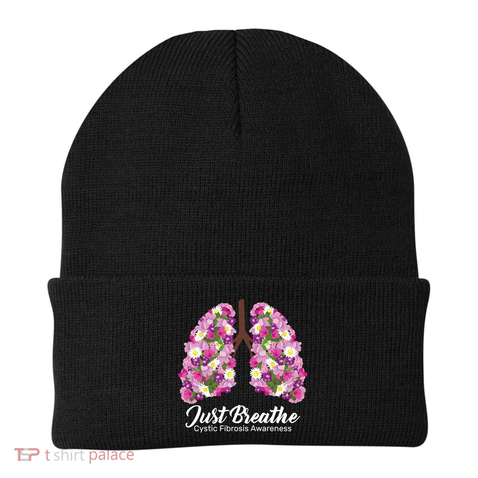 Just Breathe Cystic Fibrosis Awareness Beanie