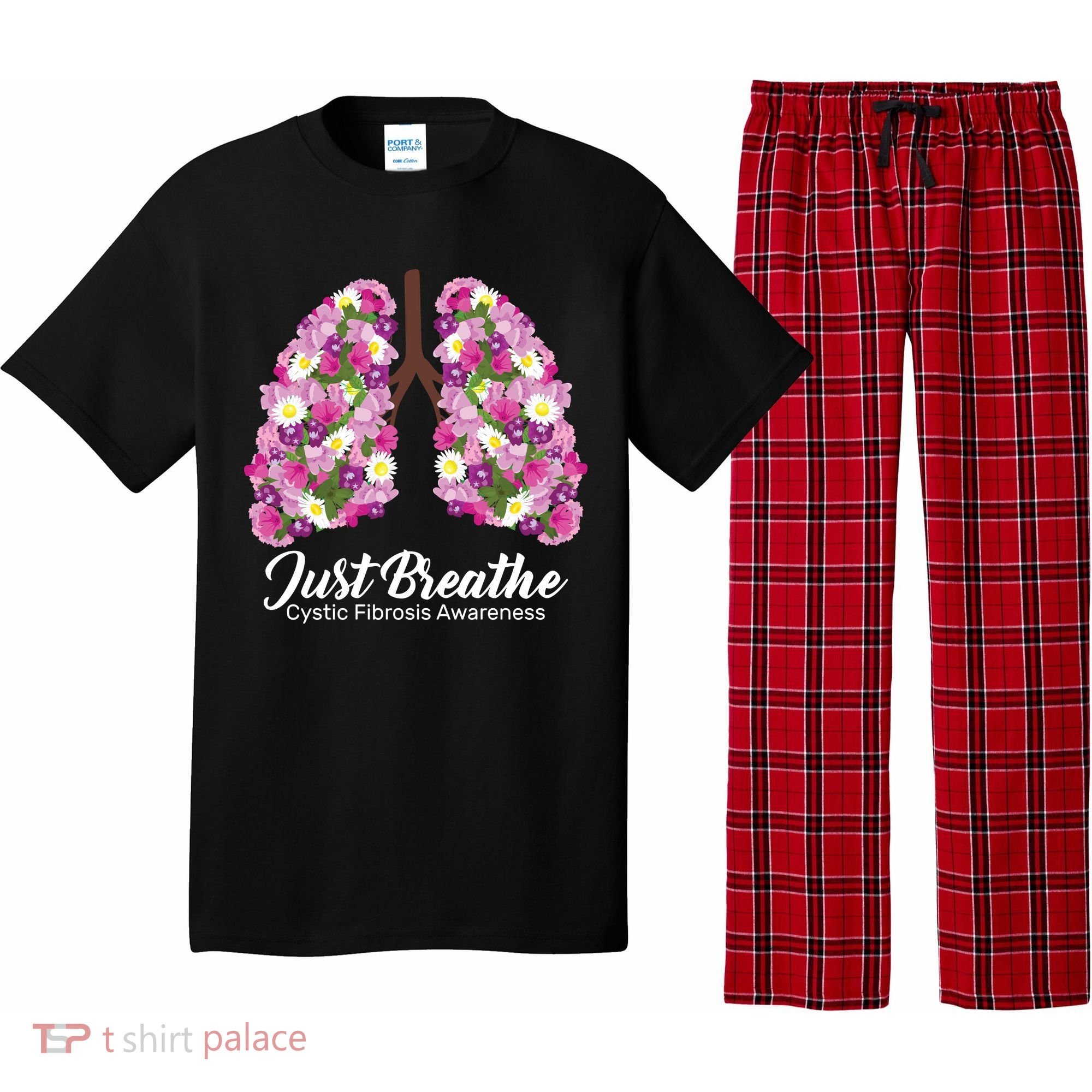 Just Breathe Cystic Fibrosis Awareness Pajama Set