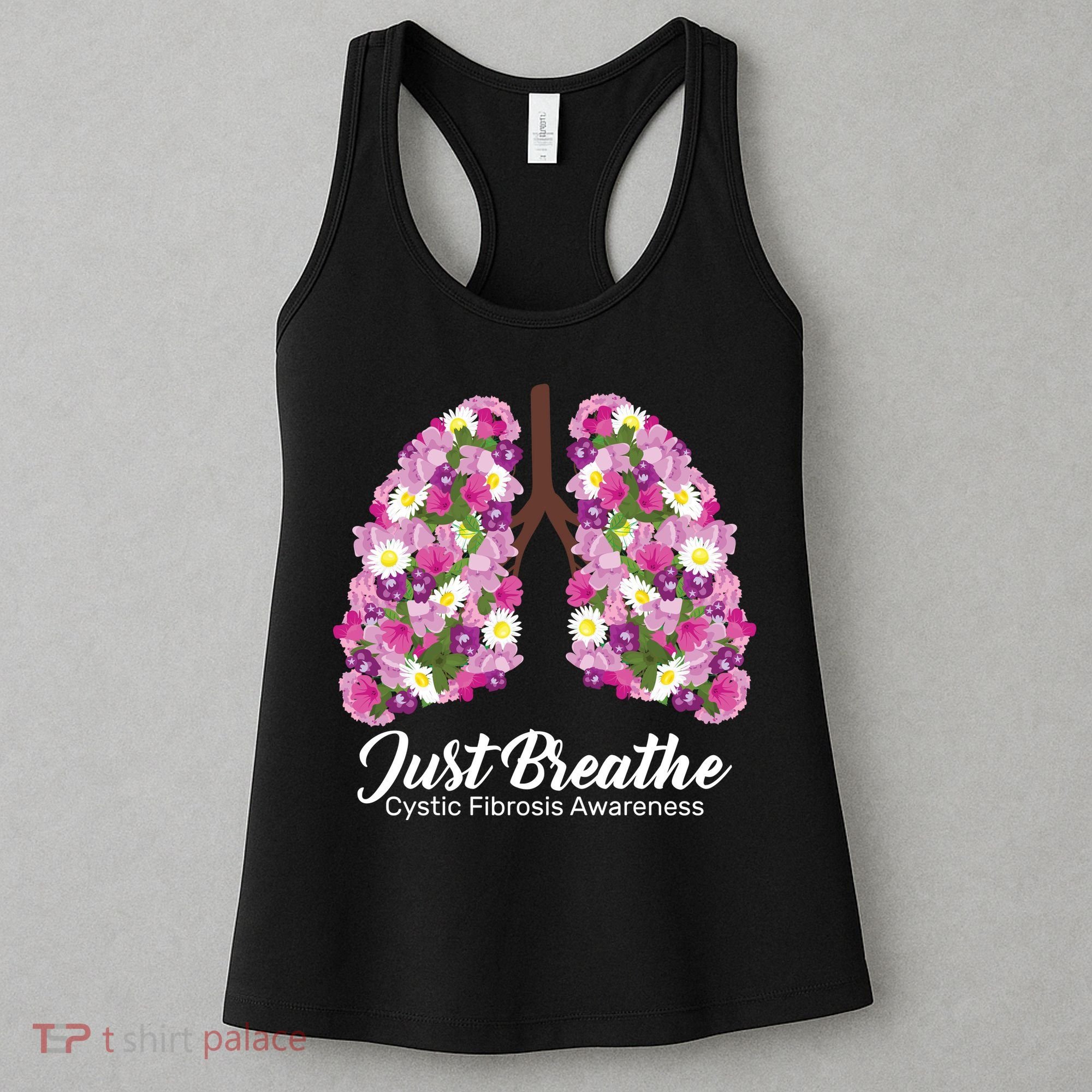 Just Breathe Cystic Fibrosis Awareness Women's Tank Top