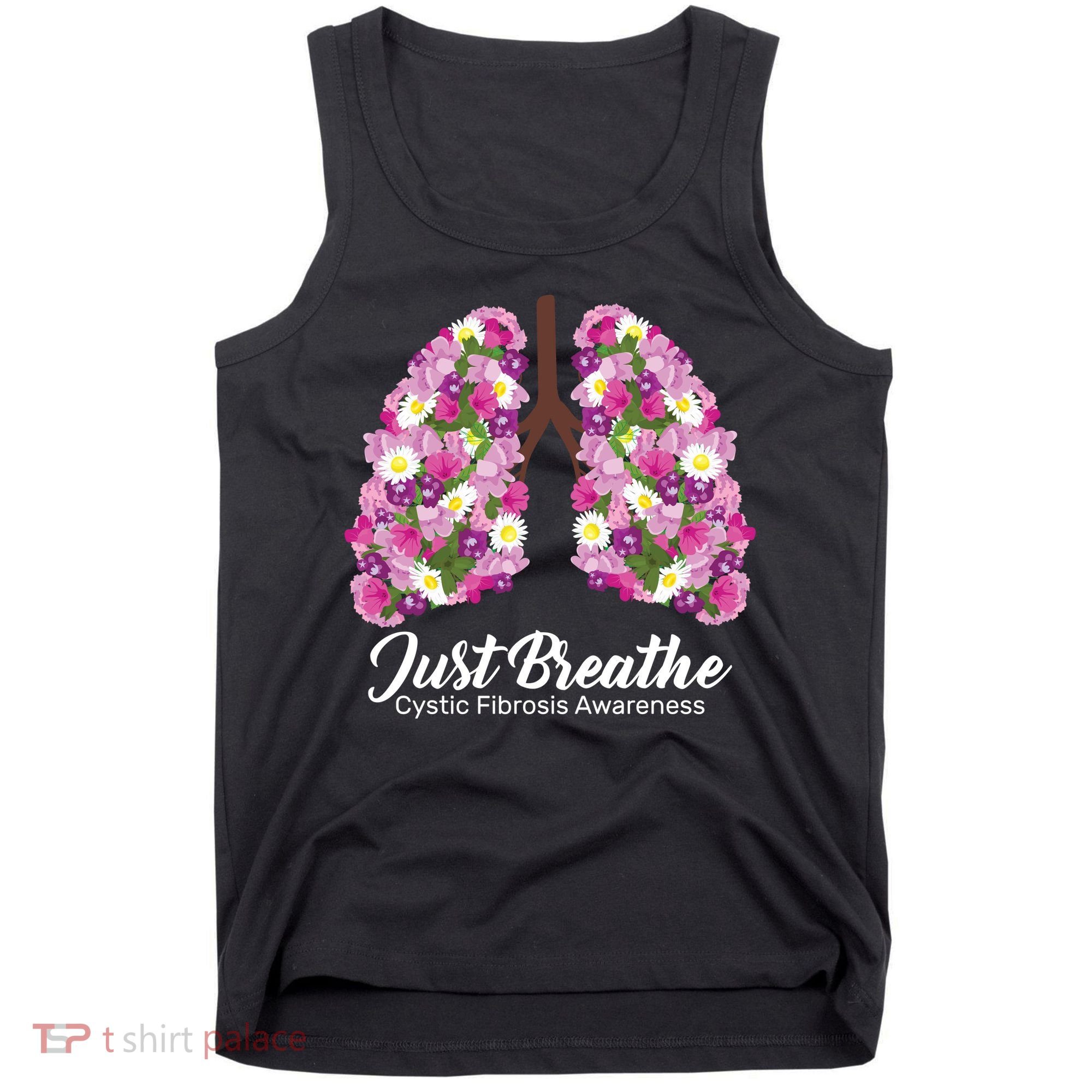 Just Breathe Cystic Fibrosis Awareness Tank Top