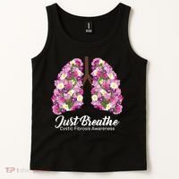 Just Breathe Cystic Fibrosis Awareness Tank Top thumb 2
