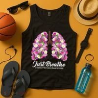 Just Breathe Cystic Fibrosis Awareness Tank Top thumb 4