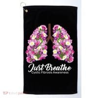 Just Breathe Cystic Fibrosis Awareness Golf Towel thumb 0
