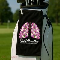 Just Breathe Cystic Fibrosis Awareness Golf Towel thumb 2