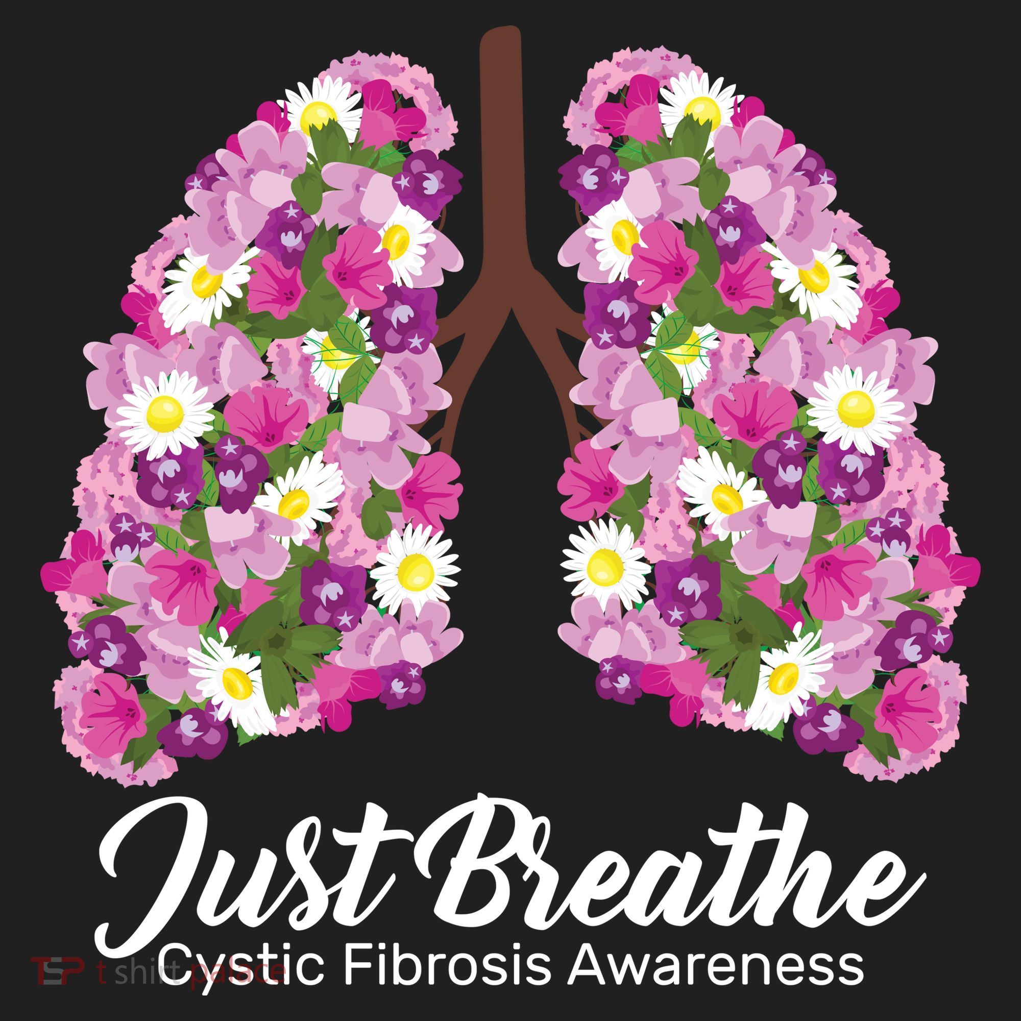 Just Breathe Cystic Fibrosis Awareness Golf Towel