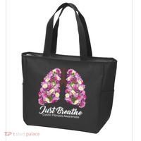 Just Breathe Cystic Fibrosis Awareness Tote Bag thumb 3