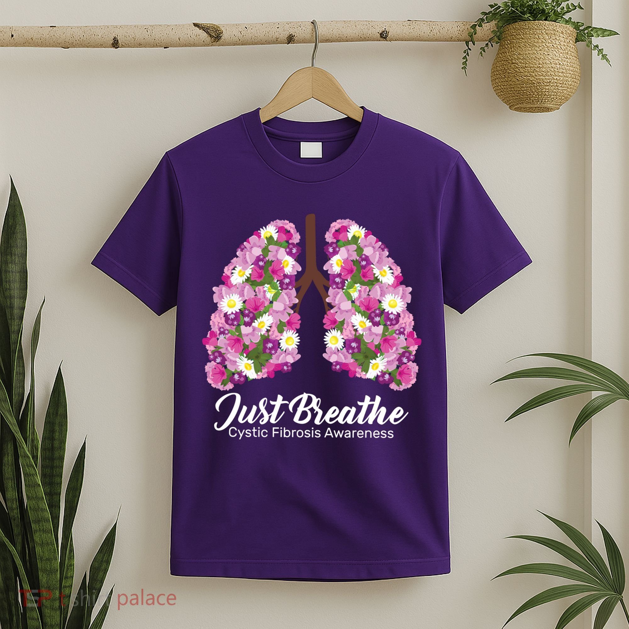 Just Breathe Cystic Fibrosis Awareness T-Shirt