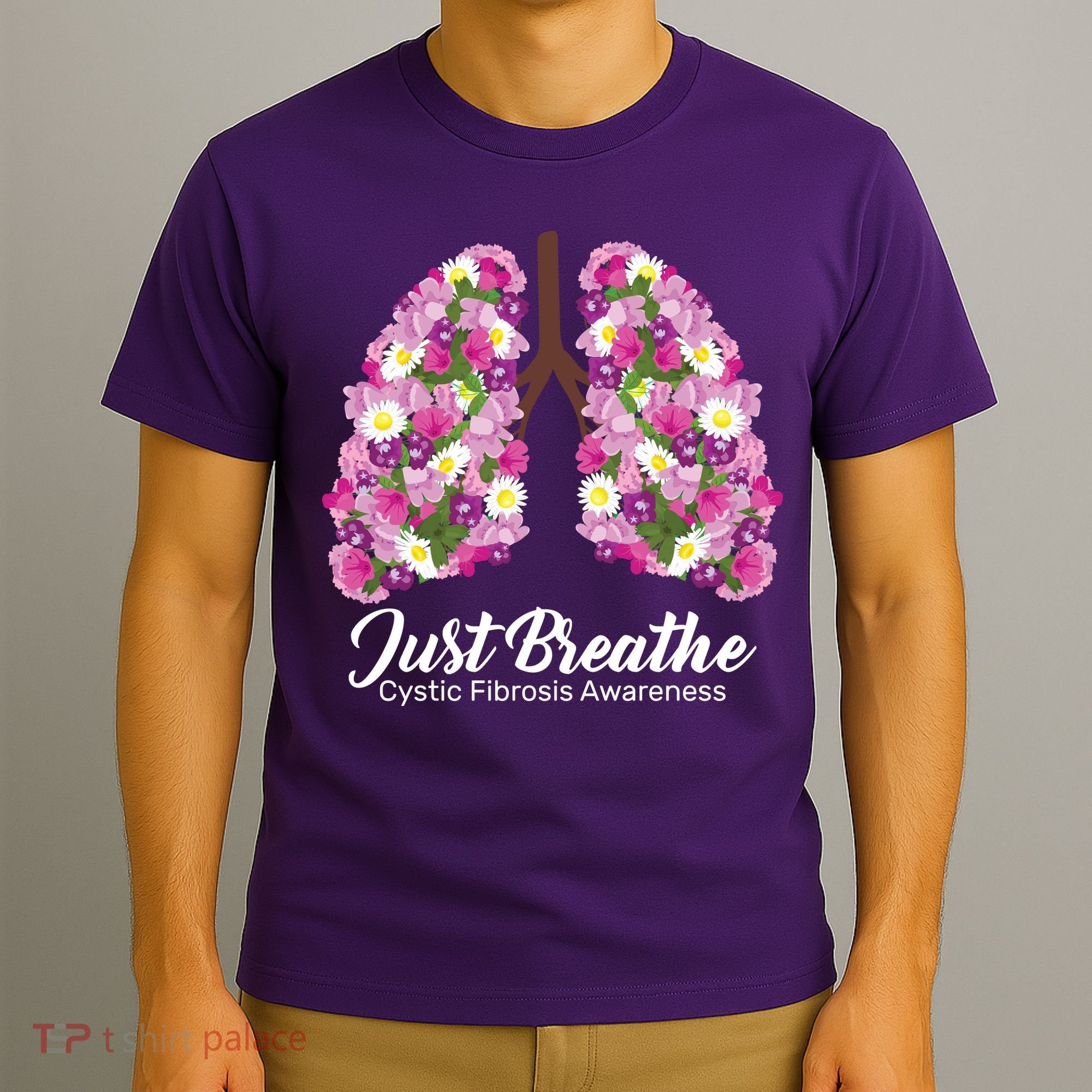 Just Breathe Cystic Fibrosis Awareness T-Shirt