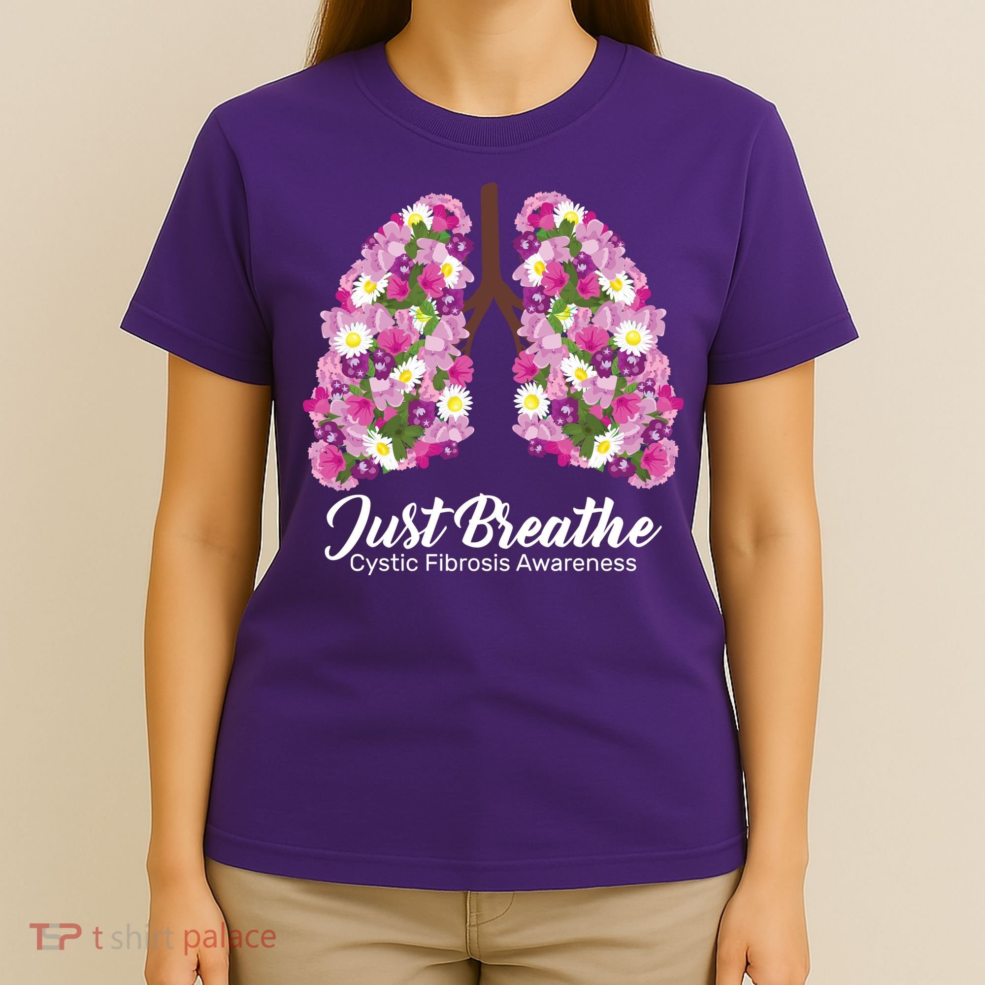 Just Breathe Cystic Fibrosis Awareness T-Shirt