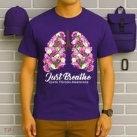 Just Breathe Cystic Fibrosis Awareness T-Shirt thumb 6