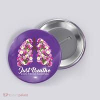 Just Breathe Cystic Fibrosis Awareness Button thumb 0