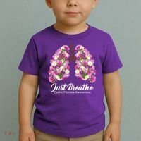 Just Breathe Cystic Fibrosis Awareness Toddler T-Shirt thumb 2