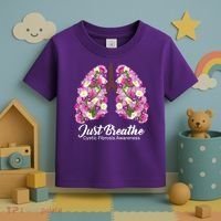 Just Breathe Cystic Fibrosis Awareness Toddler T-Shirt thumb 3