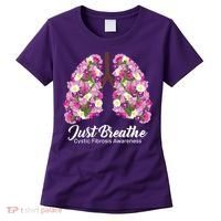 Just Breathe Cystic Fibrosis Awareness Women's T-Shirt thumb 0