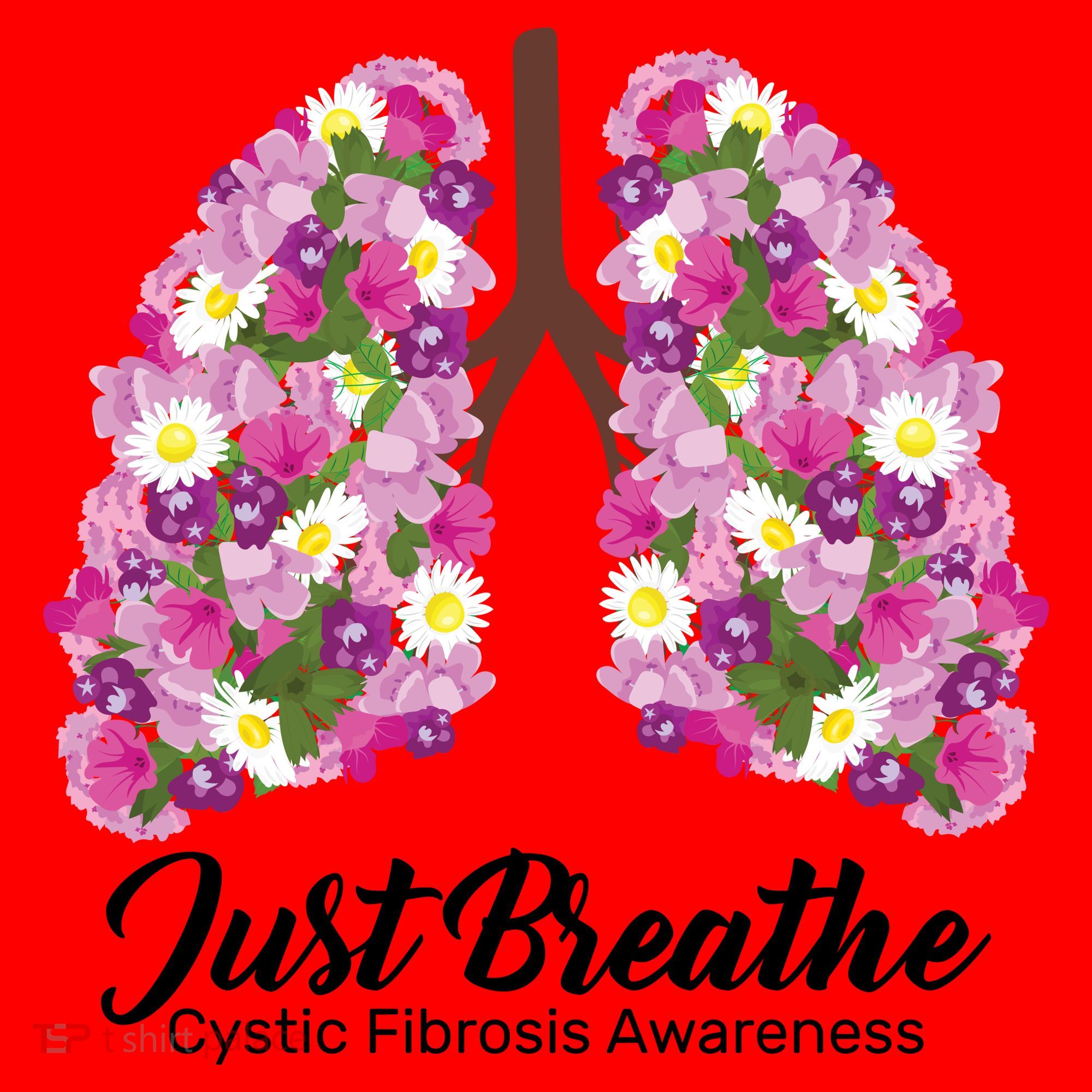 Just Breathe Cystic Fibrosis Awareness Santa Hat