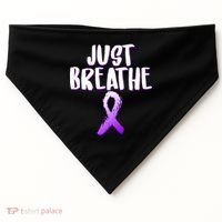 Just Breathe Cystic Fibrosis Cancer USA-Made Doggie Bandana thumb 0