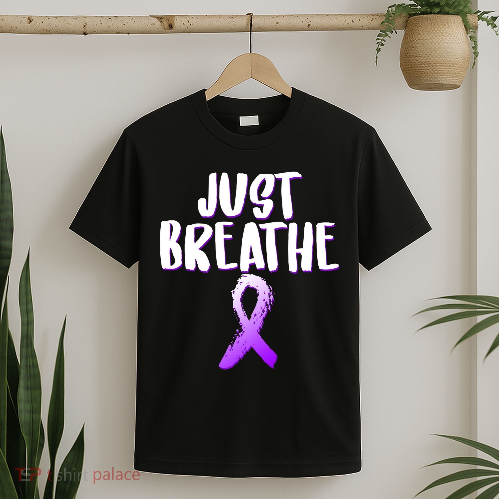 Just Breathe Cystic Fibrosis Cancer T-Shirt