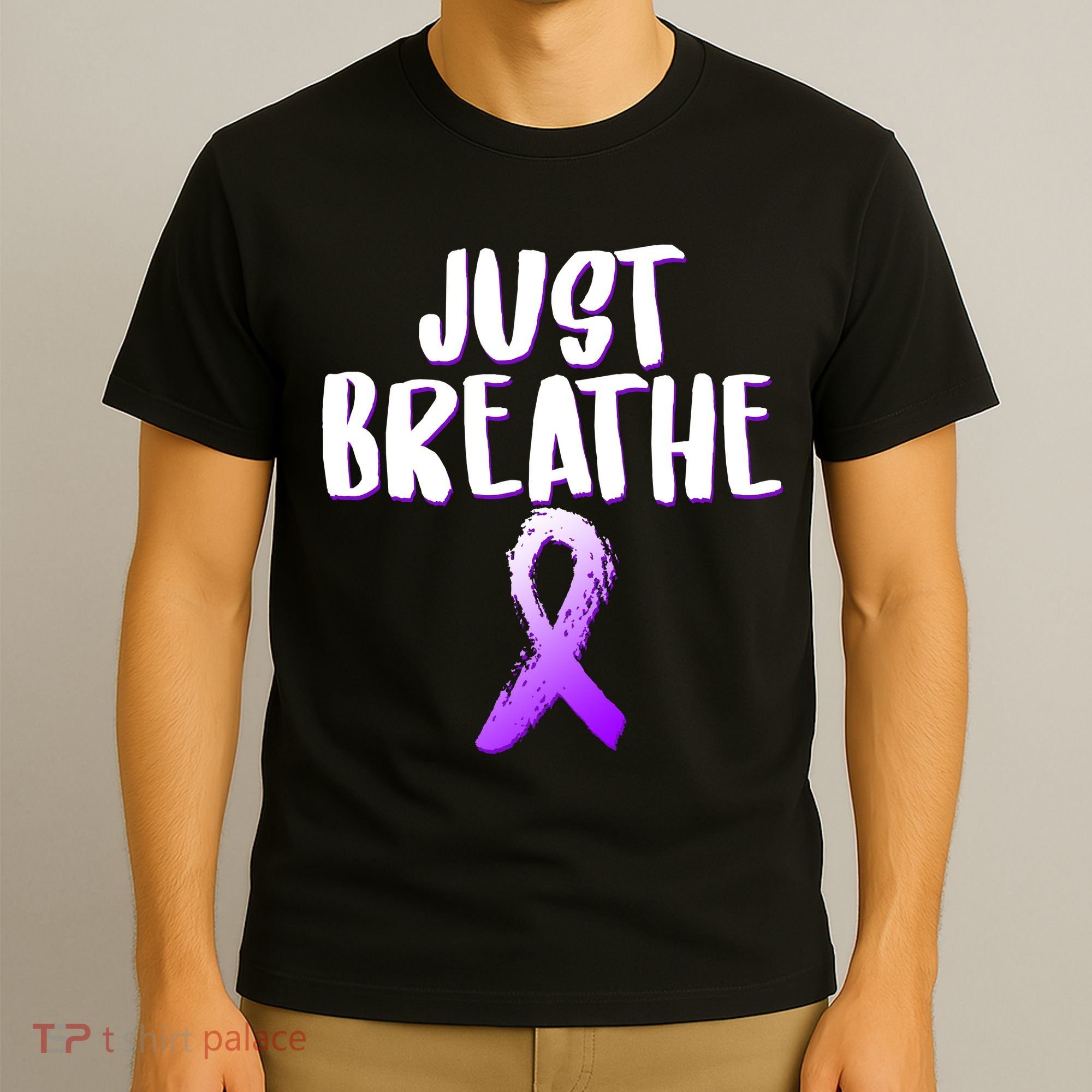 Just Breathe Cystic Fibrosis Cancer T-Shirt