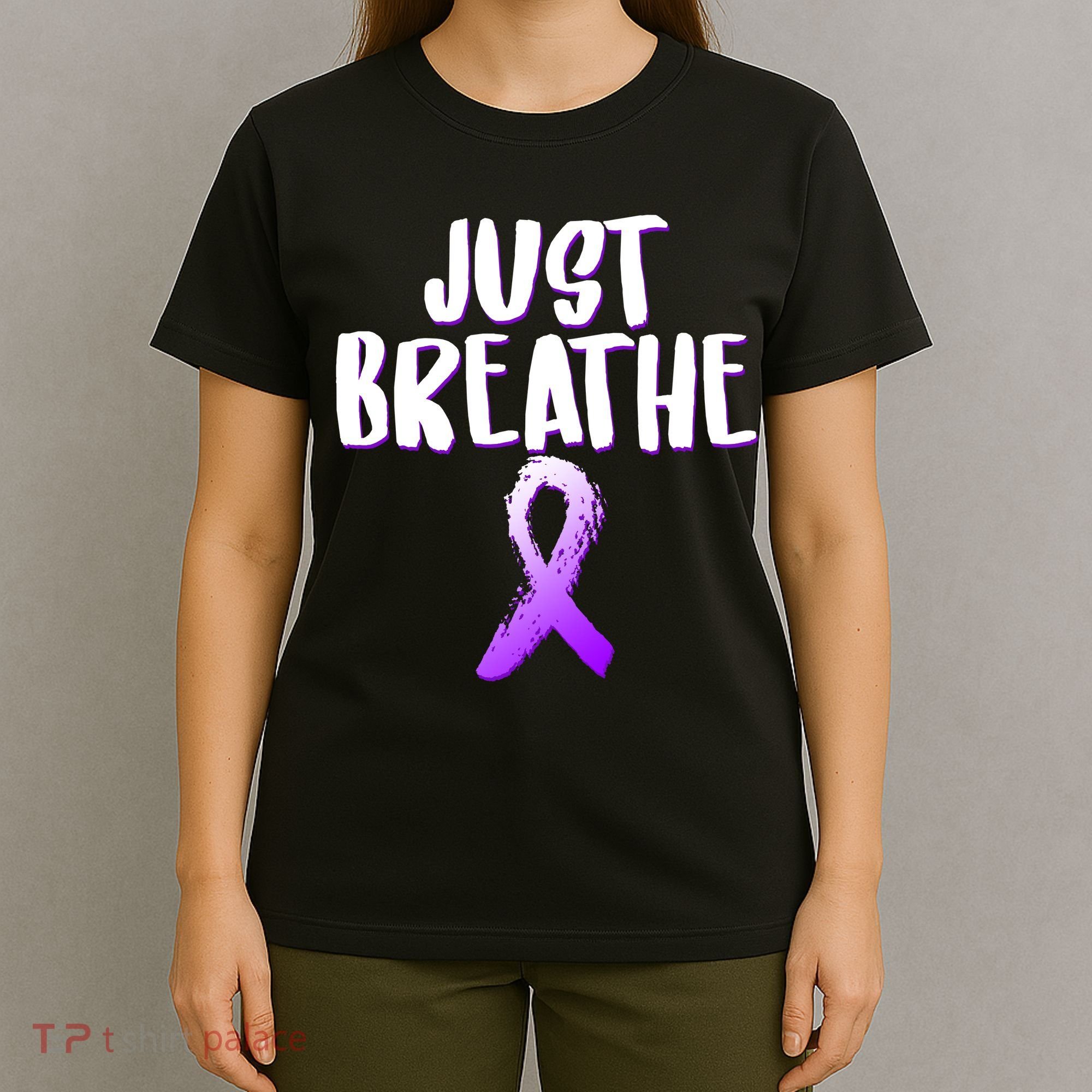 Just Breathe Cystic Fibrosis Cancer T-Shirt