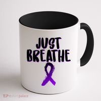 Just Breathe Cystic Fibrosis Cancer Coffee Mug thumb 1