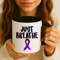 Just Breathe Cystic Fibrosis Cancer Coffee Mug thumb 3