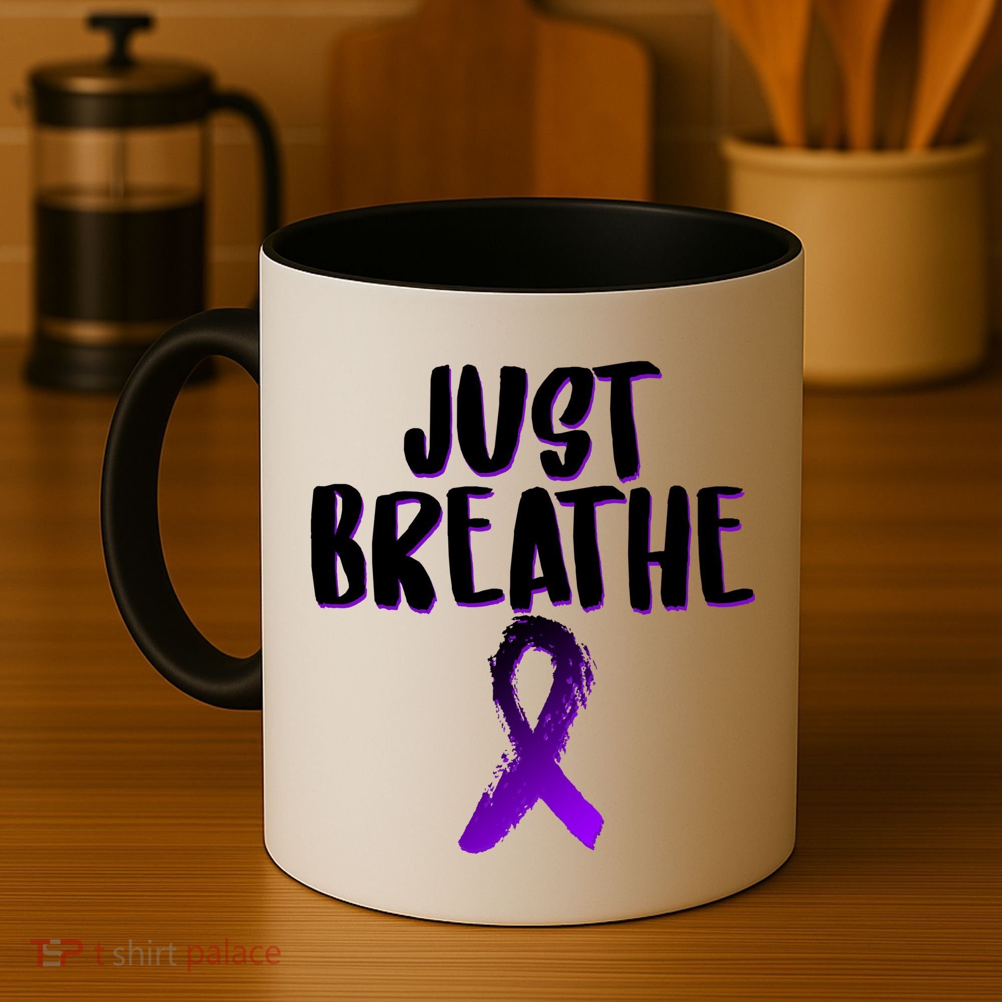 Just Breathe Cystic Fibrosis Cancer Coffee Mug