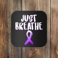 Just Breathe Cystic Fibrosis Cancer Coaster thumb 0