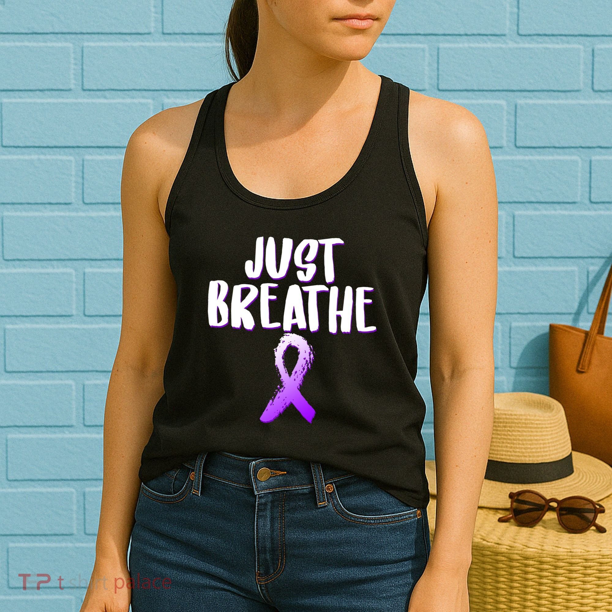Just Breathe Cystic Fibrosis Cancer Women's Tank Top