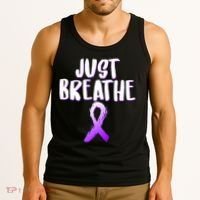 Just Breathe Cystic Fibrosis Cancer Tank Top thumb 3