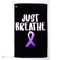 Just Breathe Cystic Fibrosis Cancer Golf Towel thumb 0