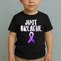 Just Breathe Cystic Fibrosis Cancer Toddler T-Shirt thumb 2