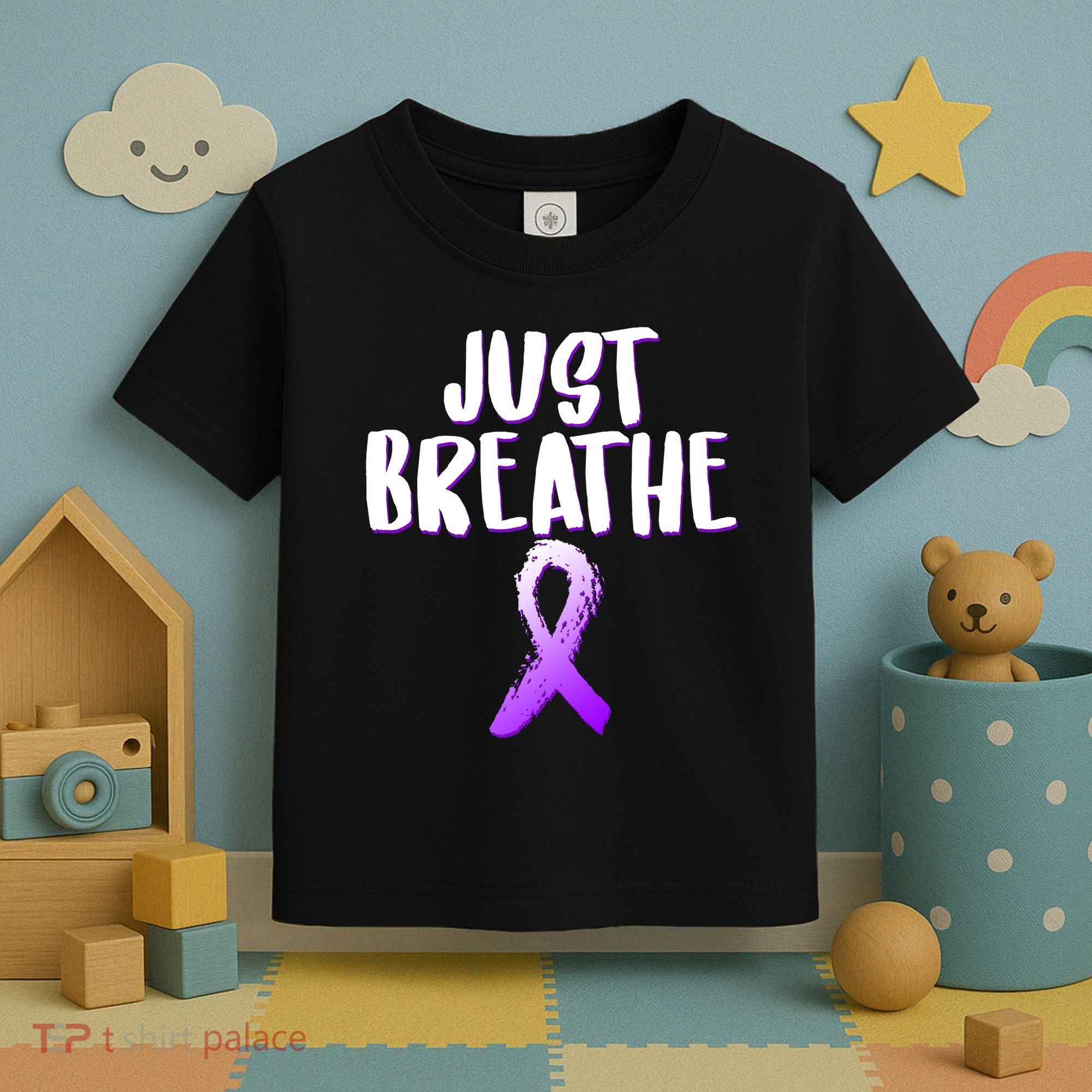 Just Breathe Cystic Fibrosis Cancer Toddler T-Shirt