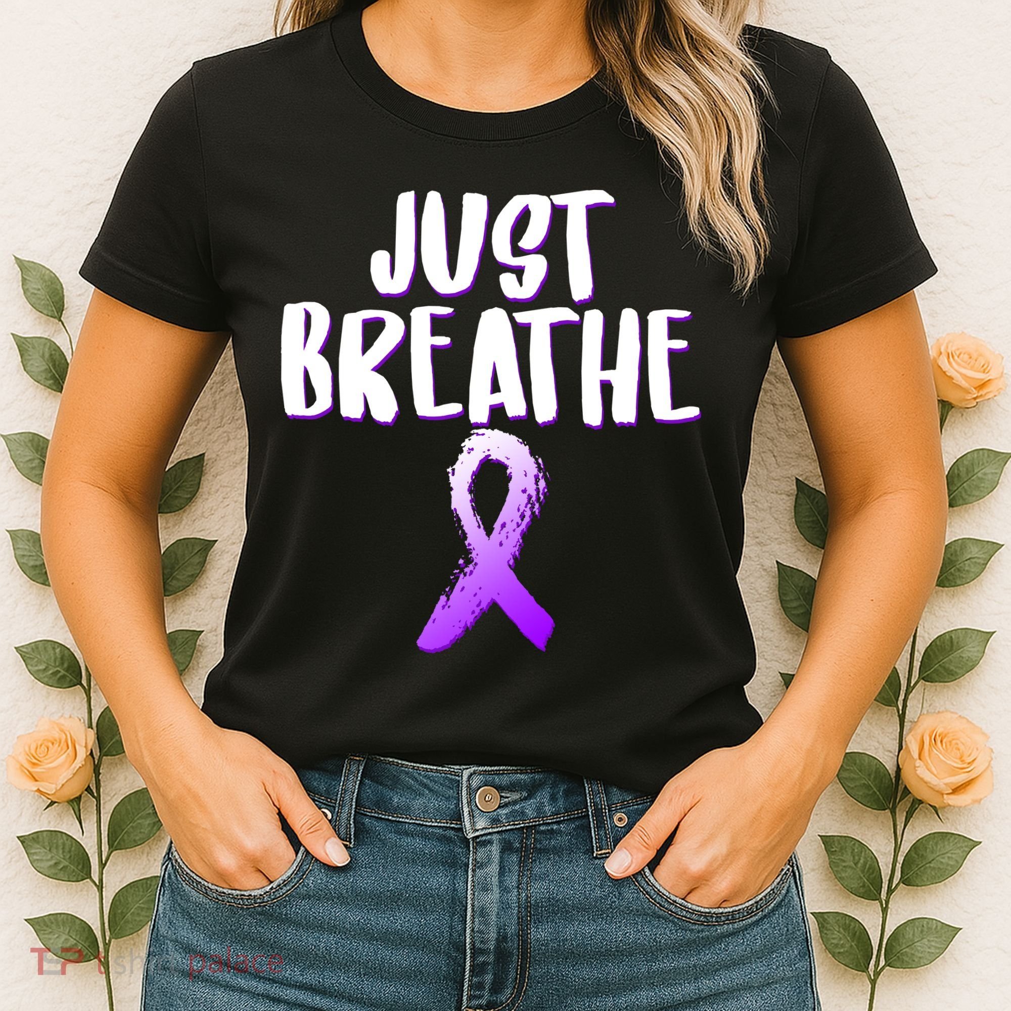 Just Breathe Cystic Fibrosis Cancer Women's T-Shirt