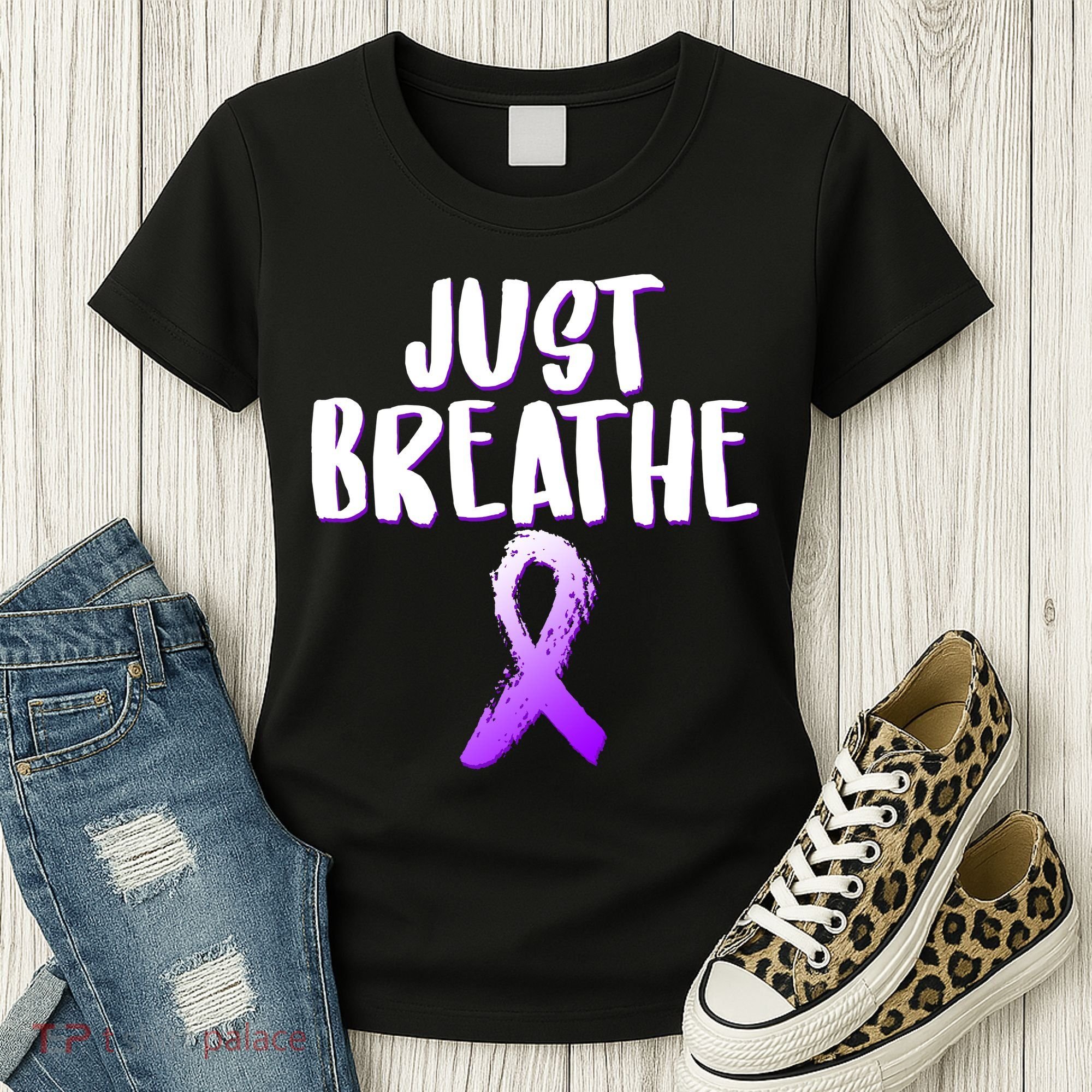 Just Breathe Cystic Fibrosis Cancer Women's T-Shirt