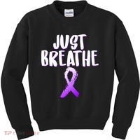 Just Breathe Cystic Fibrosis Cancer Kids Sweatshirt thumb 0