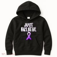Just Breathe Cystic Fibrosis Cancer Kids Hoodie thumb 0