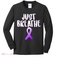 Just Breathe Cystic Fibrosis Cancer Kids Long Sleeve Shirt thumb 0