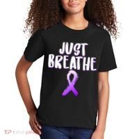 Just Breathe Cystic Fibrosis Cancer Kids T-Shirt thumb 2