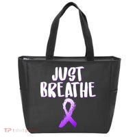 Just Breathe Cystic Fibrosis Cancer Tote Bag thumb 0